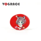 Vograce 32mm58mmcheap personalized one sided printed lovely anime badge emblem product type metal enamel lapel pin