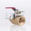 Custom service available widely used threaded lockable rotary handles stop 1 inch cock brass 2" inch brass ball valve