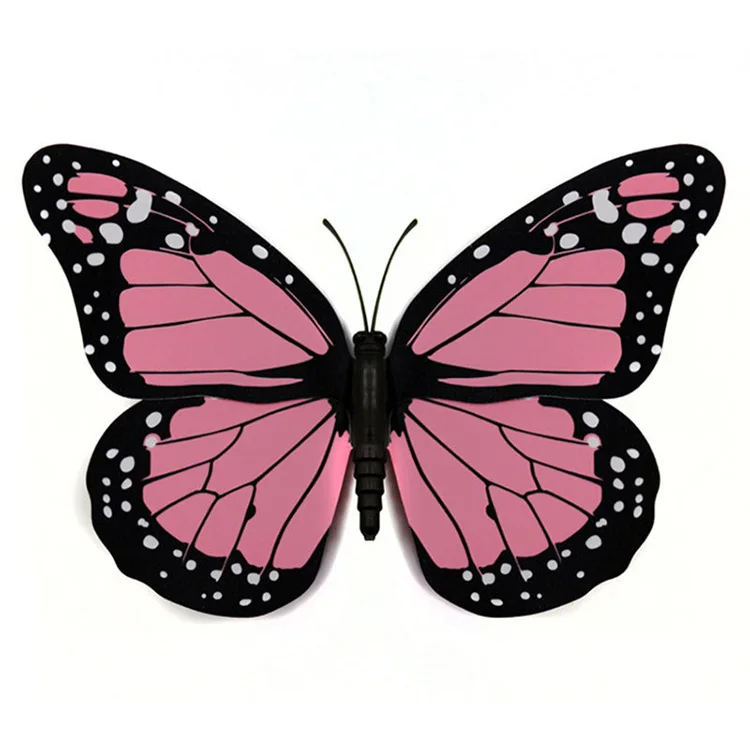 realistic pvc 12cm 3d monarch butterfly stickers