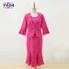 Custom size 3 pieces linen fabric floral embroidery lady uniform wholesale ladies coat skirt suits office wear for women