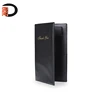 Good Quality Black PVC/PU Restaurant Presenter with Gold Thank You Printing Guest Check Card Holder
