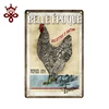 Wholesale Chicken Photo Metal Sign Wall Art Tin Sign Customized Vintage Retro Tin Sign Crafts