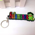 Embossed custom soft pvc color full key ring