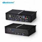 Qotom Mini pc barebone system,AES-NI fanless linux Ubuntu Mini PC i5 computer hardware gaming computer Q350P with 6RS232