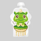 reusable 5oz top spout bottom double zipper baby food pouch