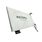 Wholesale silk screen printing felt custom logo microfiber sunglasses drawstring pouch