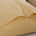 YINTEX Wholesale 100% Natural Washed Cotton Soft Queen Size Yellow Color Bedding Set