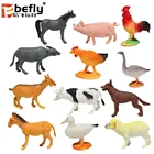 12 kinds mixed hollow farm animal model toy plastic animal