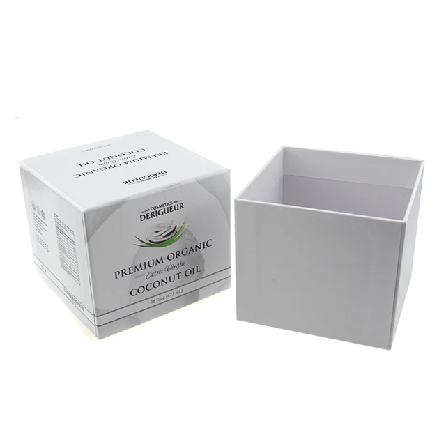 custom logo printing bio-degradable plain candle paper box white