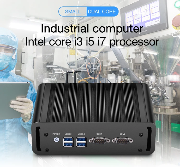 Industrial Mini PC with Intel Core i5-5200U Processor DDR3L RAM and mSATA SSD Barebone System Computer