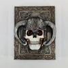 Resin plaque 3D warrior human head skulls wall art decor plaque