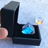 customized size cubic prism quartz crystal colored x-cube prisms