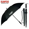 Golf umbrella with logo print - extra large automatic fiberglass frame waterproof big umbrella wholesale