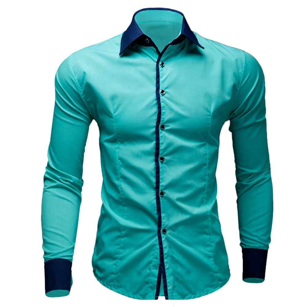 Brand New Mens Dress Shirts Casual Shirts Type Slim Long Sleeve Dressed Shirts Camisa Masculina Casual Shirts Size:M-XXL
