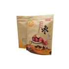 Top zip kraft paper bag food packaging stand up pouch ziplock bag for Red jujube walnut