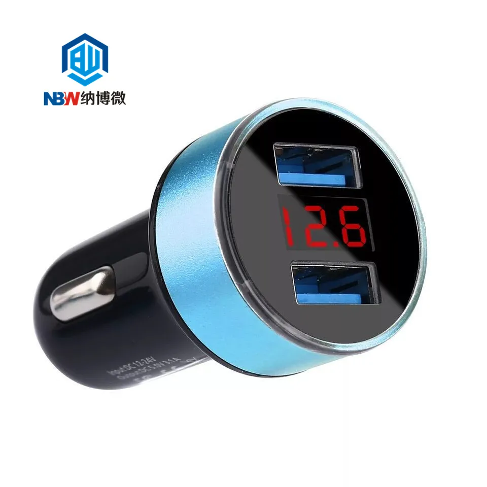 Mini USB Phone charger QC 3.0 USB Charger Fast Charge Dual Car Charger For Samsung S8 S9 S10