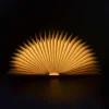 home decoration customizable wooden foldable rechargeable Book Shaped light led book light