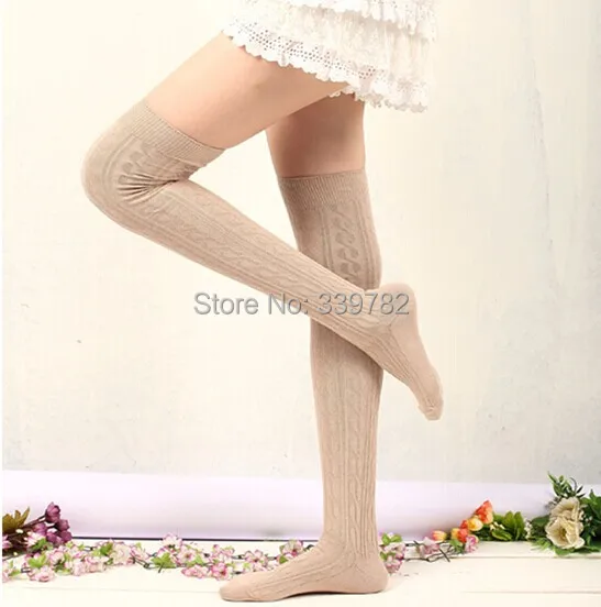 Free shipping Girls long knee socks Fashion Women Sexy Cotton Over The Knee Socks High quality Stockings 9 colors free size.