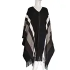 Soft easy matching stripe warp knitting autumn winter shawl