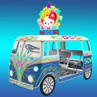 Hot sale square amusement park four seats pedal powered sightseeing bus car