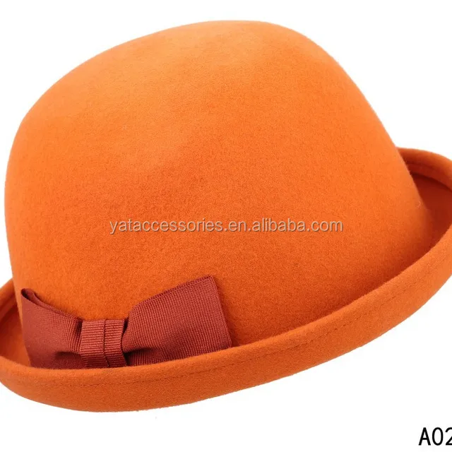 lovely wool felt bowler round top hats for janpan sales market