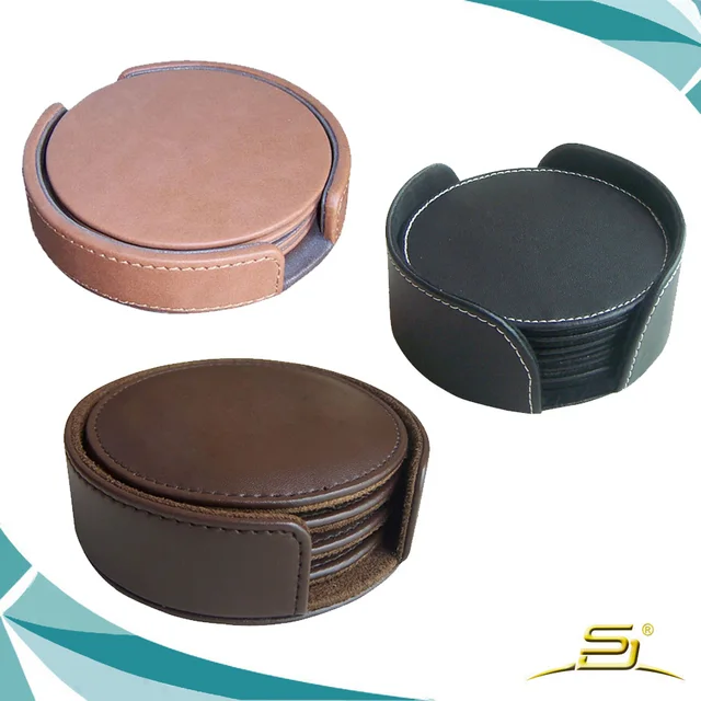 2017 wholesale promotion high quality business hot pu coaster