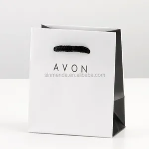 white kraft paper shopping bags with twisted rope handle