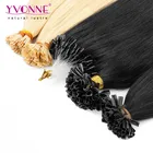 Cheap Pre-bonded brazilian virgin human micro loop ring V-tip U-tip F-tip I-tip hair extensions