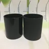 wholesale matte black glass candle jars and different color of candle jar wooden lid