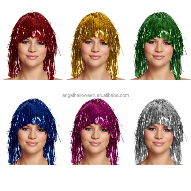 stagparty的图片,birthdayparty图片 tinsel wig fancy dress costume accessory metallic hen stag party