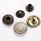 Design metal grommet jean accessories snap on button fastener