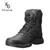 Custom Made Black 8 Inch Patent Leather Army Military Tactical Zipper Jungle Boots
