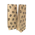 custom paper bag with logo print flat bottom bag 100 biodegradable waterproof paper bag coffee bean