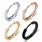 2020 Hot Sale 4 Colors Fashion Jewelry Cheap Unisex Mini Hoop Stainless Steel Earrings for Men