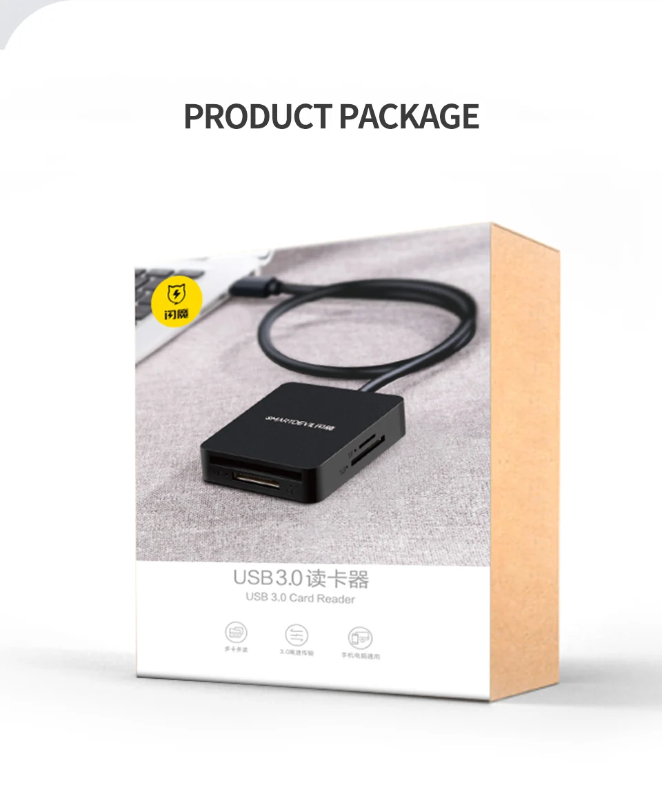 SmartDevil Card Reader USB 3.0 All In One UCB SD TF CF/MS Compact Flash Smart Memory Card Adapter USB OTG SD Card Reader - ANKUX.COM
