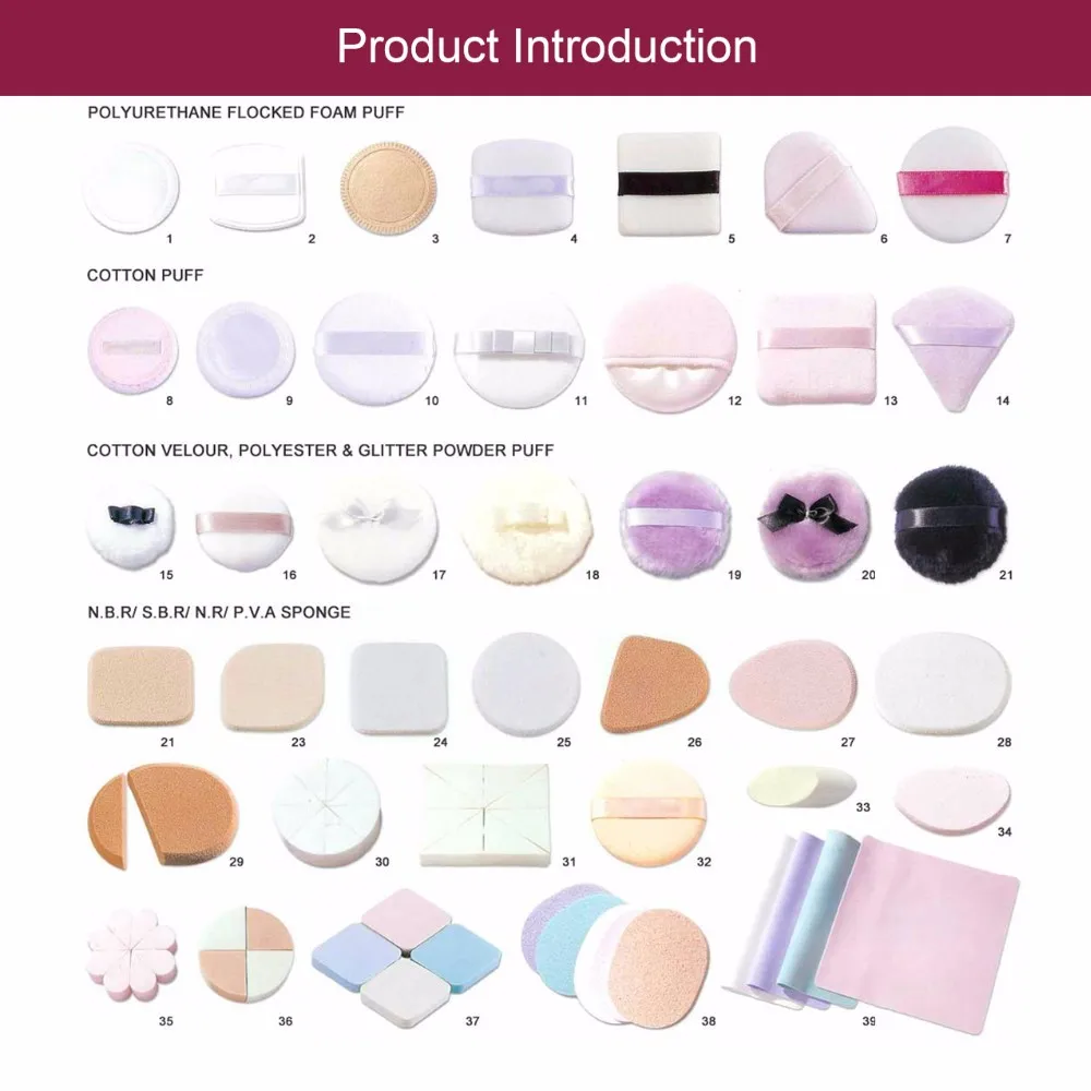 Private label wholesale rectangle makeup sponge blender professional foundation pre-cut make up sponge