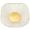 Table Decorative Holder Living Room Kitchen Storage Metal Mesh Fruit Basket Gold Fruit Tray