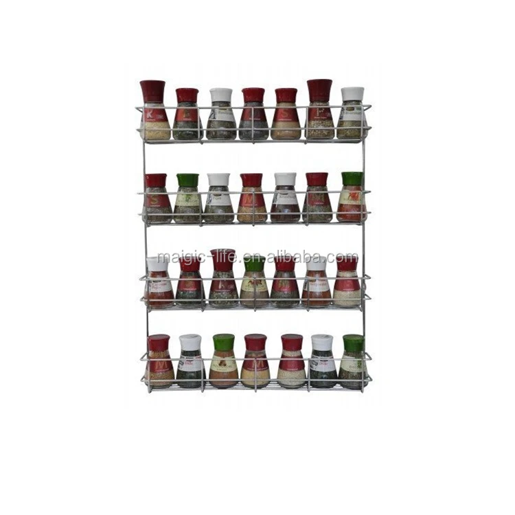 iron metal spice rack for kitchen stainless steel