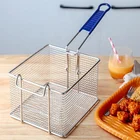 2019 hot sale 201 stainless steel Small Frying Basket Chip Fish Takeaway Deep Fat Commercial Fryer