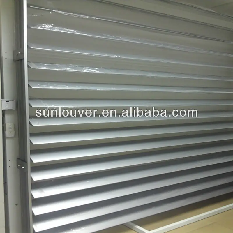 Aluminum double bank performance louvers for bank Gym sport center commercial building