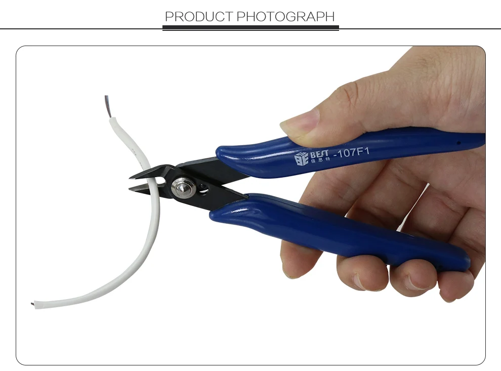 BEST-107F1 Wire Cable Plastic Cutter Side Cutting Pliers