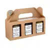custom brown corrugated board gift box for three jars jam