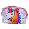 Cute Style Transparent PVC Unicorn Prints Makeup Cosmetic Bag Pouch for Women Girls Candy Bag