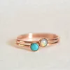 925 sterling silver jewelry opal or silver turquoise wedding rings LYR0080