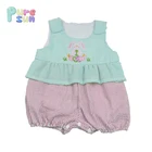 Wholesale newborn easter baby clothes for baby girl boutique bubble romper