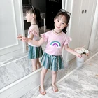 New products 2019 summer 2 pieces 3-12T kids leisure suit girls newborn clothes set children