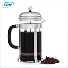 Heat resistant Borosilicate glass stainless steel french press coffee tea plunger