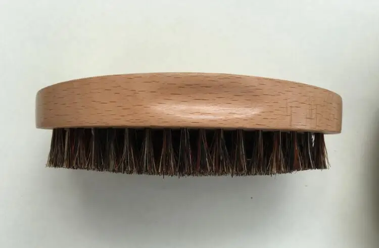 Boar Bristle brush, oval beech brush, male special beard brush, can engrave logo