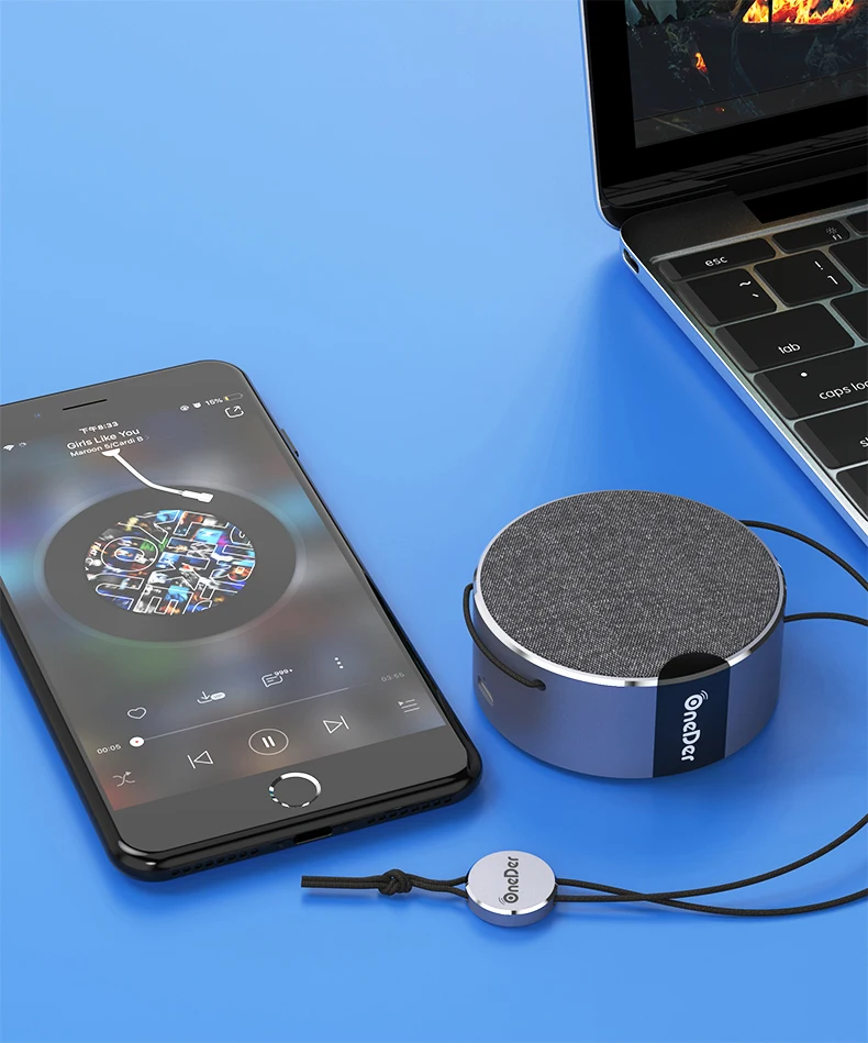OneDer V12 Wireless Bluetooth Speaker TF FM USB BT Subwoofer Outdoor Portable Mini Wireless Bluetooth Speaker - ANKUX.COM