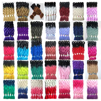 Ombre Braiding Hair Two Tone Color High Temperature Kanekalon